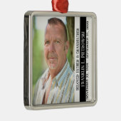 Gepersonaliseerd herdenkingsplein metalen ornament (Rechts)