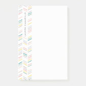 Gepersonaliseerd herringbone post-it-Roos Post-it® Notes (Voorkant)