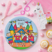 Gepersonaliseerd het Bord van het Bounce House Kid (Feest)