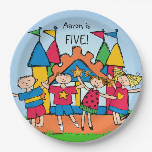 Gepersonaliseerd het Bord van het Bounce House Kid