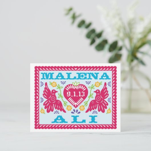 Gepersonaliseerd Het briefkaart Datum opslaan (Staand voorkant)