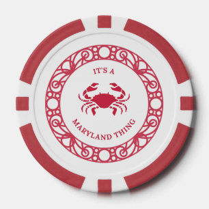 GEPERSONALISEERD HET IS EEN MARYLAND DING (KRABBEN POKER CHIPS
