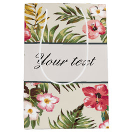  gepersonaliseerd Hibiscus Pattern Medium Cadeauzakje