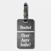 Gepersonaliseerd hier babe | Funny Bagagelabel (Achterkant verticaal)