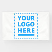 Gepersonaliseerd hier Jouw tekst of Logo Spandoek (Horizontaal)