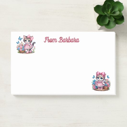 Gepersonaliseerd hier Kat Post-it® Notes (Kantoor)