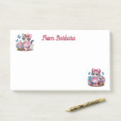 Gepersonaliseerd hier Kat Post-it® Notes (Op bureau)