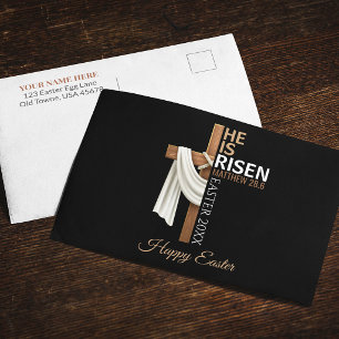 Gepersonaliseerd Hij Is Opgestaan Gelukkig Pasen C Briefkaart