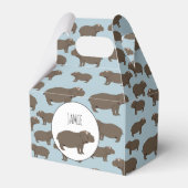 Gepersonaliseerd Hippopotamus Hippo-patroon Bedankdoosjes (Voorkant Zijde)