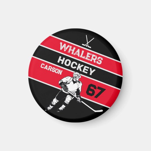 Gepersonaliseerd Hockey Magnet Magneet (Voorkant)
