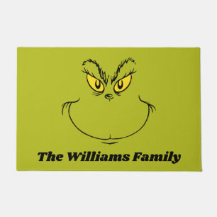 Gepersonaliseerd Hoe Grinch gestolen kerst gezicht Deurmat