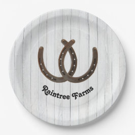 Gepersonaliseerd Hoefijzer Papieren Bordje