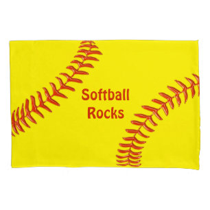 Gepersonaliseerd Hoesje met Softball Pillow, Softb Kussensloop