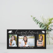 Gepersonaliseerd Hoger Foto High School Afstuderen Aankondiging (Staand voorkant)