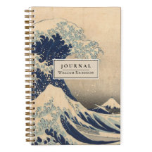 Gepersonaliseerd Hokusai Great Wave Dotted Journal