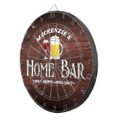 Gepersonaliseerd Home Bar Thema Dartbord (Voorkant Rechts)