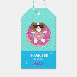 Gepersonaliseerd hondenzwembad Party Dank u Labels Cadeaulabel
