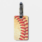 Gepersonaliseerd  honkbal bagagelabel (Achterkant verticaal)