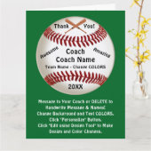 Gepersonaliseerd, Honkbal Coach Kaart, Kaart (Gele Bloem)