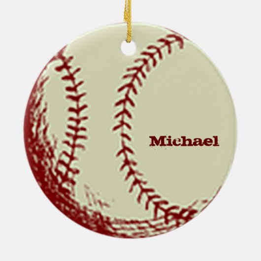 Gepersonaliseerd honkbal Ornament (Achterkant)
