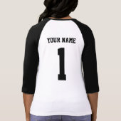 Gepersonaliseerd honkbalteam, vrouwenteam t-shirt (Achterkant)