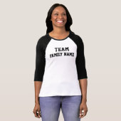 Gepersonaliseerd honkbalteam, vrouwenteam t-shirt (Voorkant volledig)