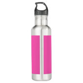 Gepersonaliseerd Hot Pink Monogram Waterfles (Achterkant)