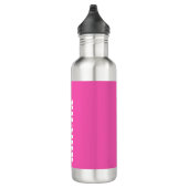 Gepersonaliseerd Hot Pink Monogram Waterfles (Rechts)