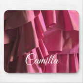 Gepersonaliseerd  Hot Pink Ruffles Pattern Muismat (Voorkant)