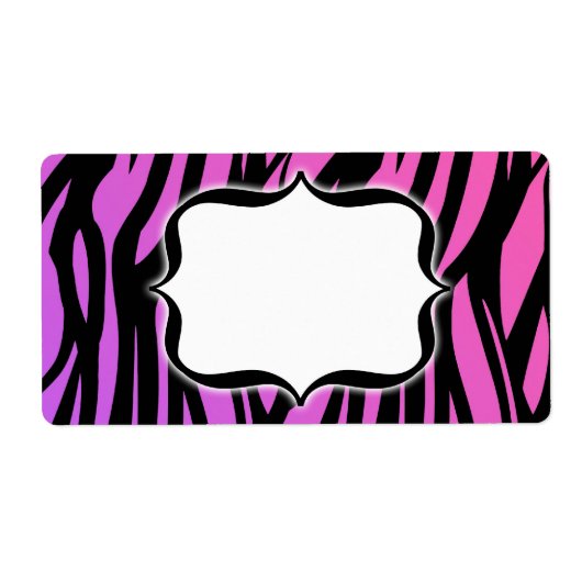 Gepersonaliseerd Hot Zebra Blank Label (Voorkant)