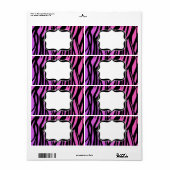 Gepersonaliseerd Hot Zebra Blank Label (Full Sheet)