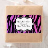 Gepersonaliseerd Hot Zebra Label (Insitu)
