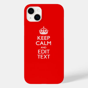 Gepersonaliseerd houd kalm en geef het Rode Decor  Case-Mate iPhone 14 Plus Hoesje