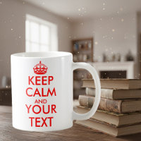 Gepersonaliseerd Houd kalm en jouw tekst koffiehan