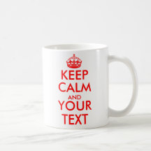 Gepersonaliseerd Houd kalm en jouw tekst koffiehan