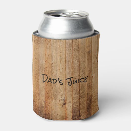 Gepersonaliseerd hout Rustic Country Brown Black P Blikjeskoeler (Blikje Voorkant)