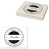 Gepersonaliseerd houten rubberstempel (Gestempeld)