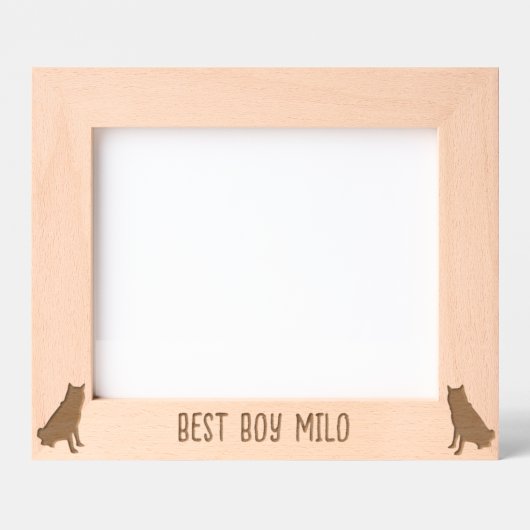 Gepersonaliseerd husky silhouet gegraveerd (Voorkant)