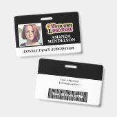 Gepersonaliseerd ID-label met streepjescode, logo Badge (Front & Back)