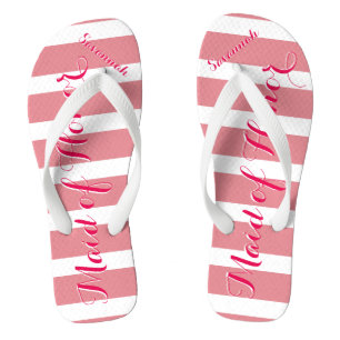Gepersonaliseerd id van Honor Pink of Elke kleur Teenslippers