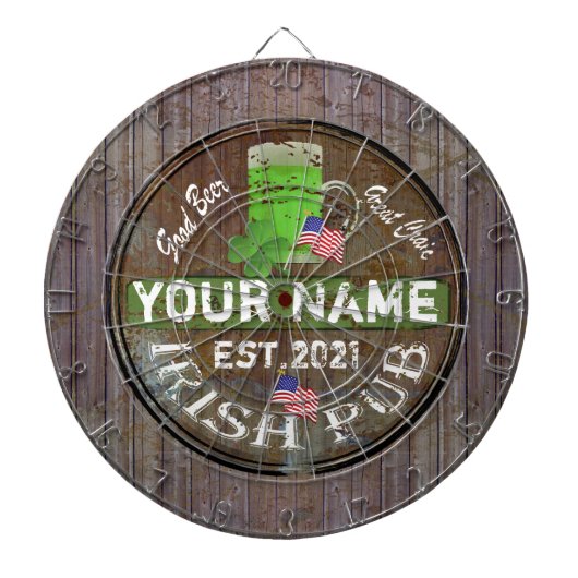 Gepersonaliseerd Iers-Amerikaans gebarentaal Dart  Dartbord (Voorkant)
