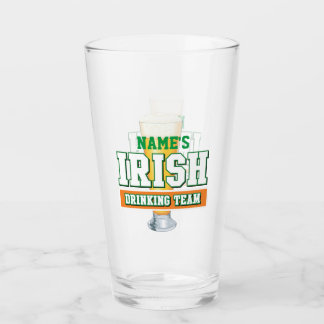 Gepersonaliseerd Iers Drink Team Pint Glass Glas