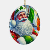 Gepersonaliseerd Iers Kerstmisornament Keramisch Ornament (Rechts)