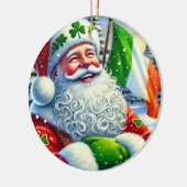 Gepersonaliseerd Iers Kerstmisornament Keramisch Ornament (Links)