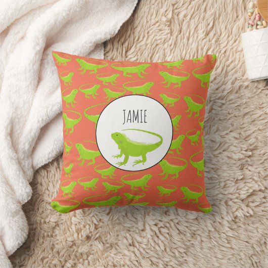 Gepersonaliseerd Iguana Lizard Pattern Kussen (Deken)