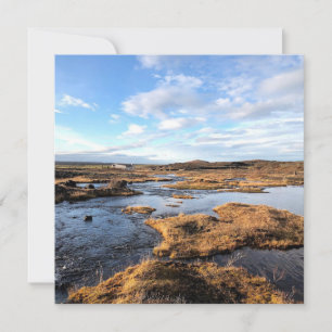 Gepersonaliseerd IJslands Landschap wenskaart Feestdagenkaart