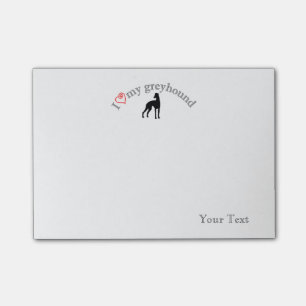 Gepersonaliseerd "Ik hart mijn windhond" Post-it® Notes