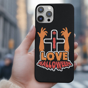 Gepersonaliseerd Ik hou van Halloween iPhone 16 Pro Max Hoesje