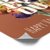  gepersonaliseerd ik hou van je bloem Valentijn Poster (Hoek)