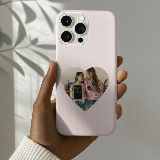 Gepersonaliseerd Ik hou van je Moeder Hart Foto Case-Mate iPhone Case